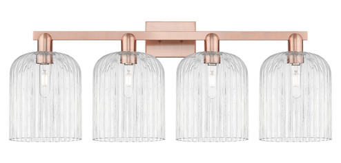 Arcadia Four Light Bath Vanity in Antique Copper (405|716-4W-AC-G559-8CL)