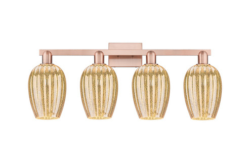 Arcadia Four Light Bath Vanity in Antique Copper (405|716-4W-AC-G457-6ME)