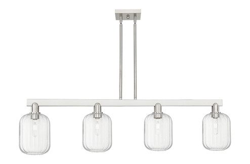 Arcadia Four Light Island Pendant in Brushed Satin Nickel (405|716-4I-SN-G460-7CL)