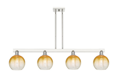Arcadia Four Light Island Pendant in Polished Nickel (405|716-4I-PN-G483-8AM)