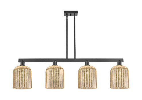 Arcadia Four Light Island Pendant in Matte Black (405|716-4I-BK-G559-8ME)