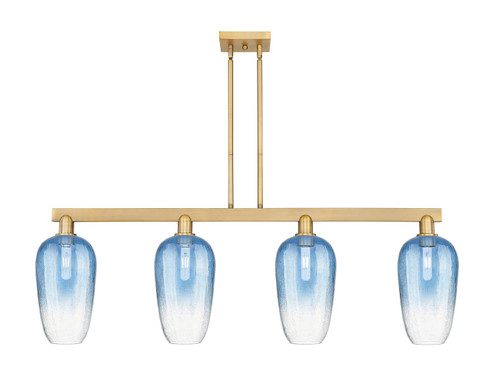 Arcadia Four Light Island Pendant in Brushed Brass (405|716-4I-BB-G484-7SB)