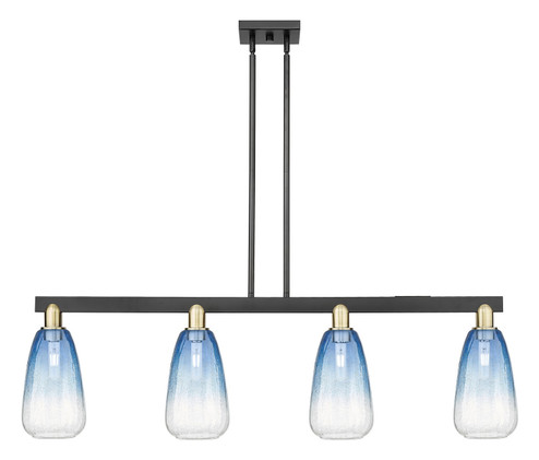 Arcadia Four Light Island Pendant in Black Antique Brass (405|716-4I-BAB-G480-6SB)