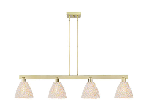 Arcadia Four Light Island Pendant in Antique Brass (405|716-4I-AB-NBD-75-NAT)