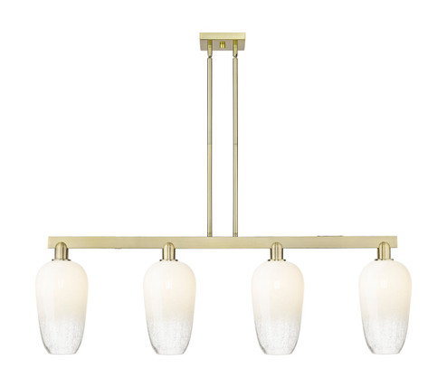Arcadia Four Light Island Pendant in Antique Brass (405|716-4I-AB-G484-7OP)