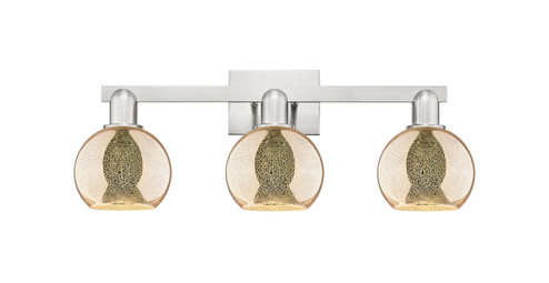 Arcadia Three Light Bath Vanity in Brushed Satin Nickel (405|716-3W-SN-G128-6)