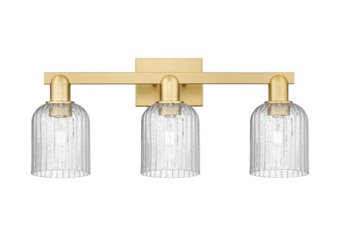 Arcadia Three Light Bath Vanity in Satin Gold (405|716-3W-SG-G559-5SDY)
