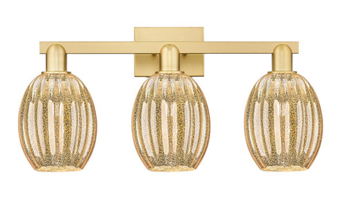 Arcadia Three Light Bath Vanity in Satin Gold (405|716-3W-SG-G459-6ME)
