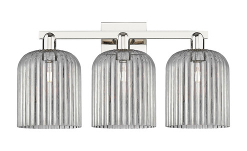 Arcadia Three Light Bath Vanity in Polished Nickel (405|716-3W-PN-G559-8SM)