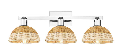 Arcadia Three Light Bath Vanity in Polished Chrome (405|716-3W-PC-NBD2-75-NAT)