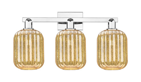 Arcadia Three Light Bath Vanity in Polished Chrome (405|716-3W-PC-G460-7ME)