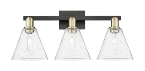 Arcadia Three Light Bath Vanity in Black Antique Brass (405|716-3W-BAB-GBC-84)