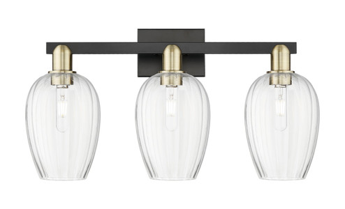 Arcadia Three Light Bath Vanity in Black Antique Brass (405|716-3W-BAB-G457-6CL)