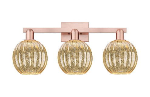 Arcadia Three Light Bath Vanity in Antique Copper (405|716-3W-AC-G458-7ME)