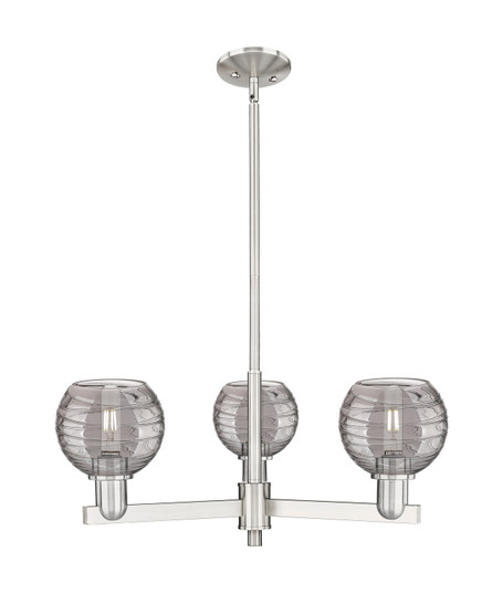 Arcadia Three Light Pendant in Satin Nickel (405|716-3CR-SN-G1213-6SM)