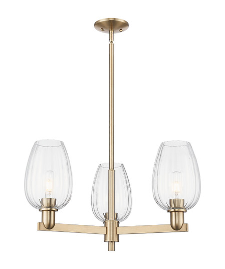 Arcadia Three Light Flush Mount in Champagne Bronze (405|716-3CR-CB-G457-6CL) Arcadia Three Light Flush Mount in Champagne Bronze (405|716-3CR-CB-G457-6CL)