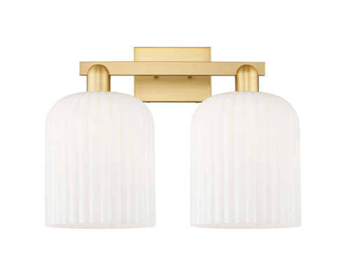 Arcadia Two Light Bath Vanity in Satin Gold (405|716-2W-SG-G559-8GWH)