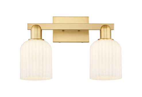 Arcadia Two Light Bath Vanity in Satin Gold (405|716-2W-SG-G559-5GWH)