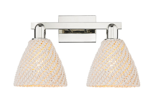 Arcadia Two Light Bath Vanity in Polished Nickel (405|716-2W-PN-NBD-75-NAT)