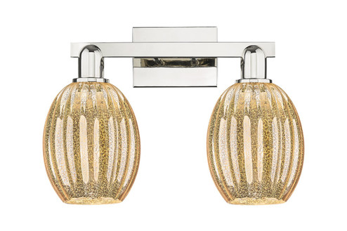 Arcadia Two Light Bath Vanity in Polished Nickel (405|716-2W-PN-G459-6ME)