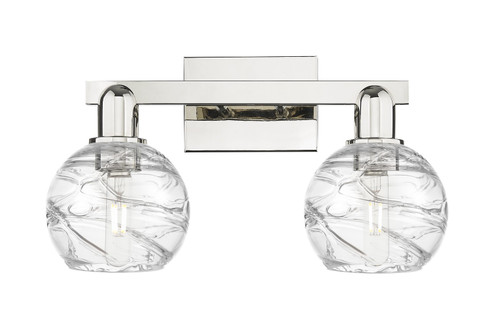 Arcadia Two Light Bath Vanity in Polished Nickel (405|716-2W-PN-G1213-6CL)