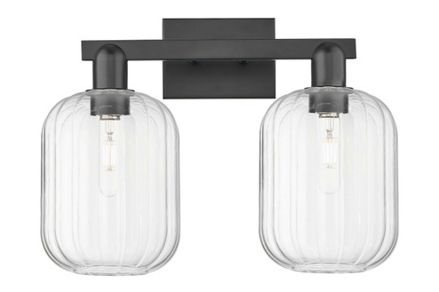 Arcadia Two Light Bath Vanity in Matte Black (405|716-2W-BK-G460-7CL)