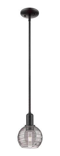 Arcadia One Light Mini Pendant in Matte Black (405|716-1S-BK-G1213-6SM)