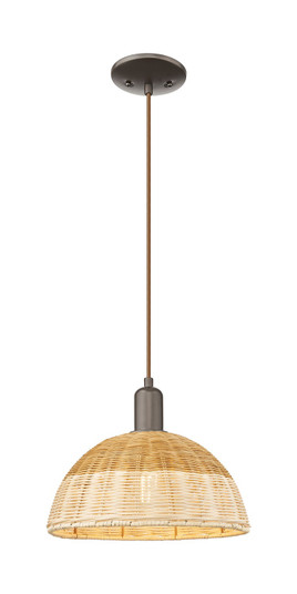 Arcadia One Light Mini Pendant in Oil Rubbed Bronze (405|716-1P-OB-NBD2-12-NAT)
