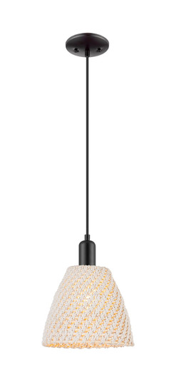 Arcadia One Light Mini Pendant in Matte Black (405|716-1P-BK-NBD-9-NAT)