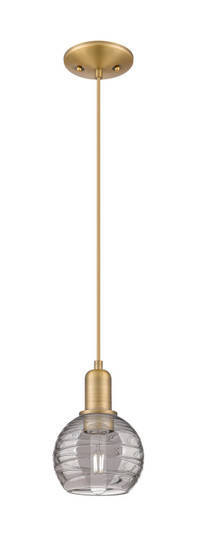 Arcadia One Light Mini Pendant in Brushed Brass (405|716-1P-BB-G1213-6SM)