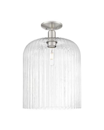 Arcadia One Light Semi-Flush Mount in Brushed Satin Nickel (405|716-1C-SN-G559-12CL)