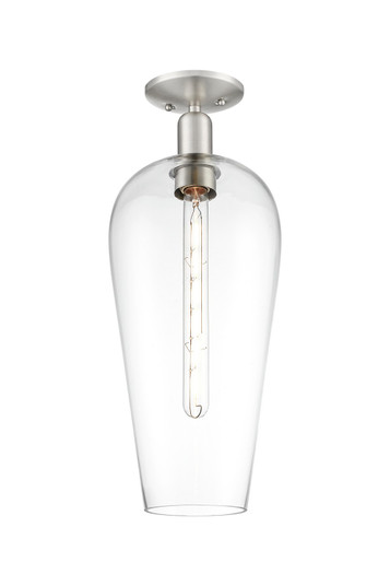 Arcadia One Light Semi-Flush Mount in Brushed Satin Nickel (405|716-1C-SN-G456-8CL)