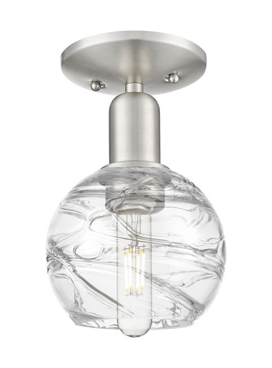Arcadia One Light Semi-Flush Mount in Brushed Satin Nickel (405|716-1C-SN-G1213-6CL)