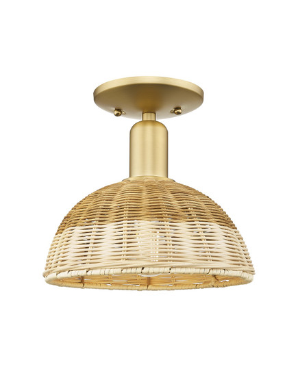Arcadia One Light Semi-Flush Mount in Satin Gold (405|716-1C-SG-NBD2-9-NAT)