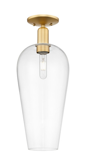 Arcadia One Light Semi-Flush Mount in Satin Gold (405|716-1C-SG-G456-8CL)