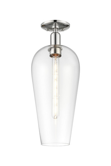 Arcadia One Light Semi-Flush Mount in Polished Nickel (405|716-1C-PN-G456-8CL) Arcadia One Light Semi-Flush Mount in Polished Nickel (405|716-1C-PN-G456-8CL)