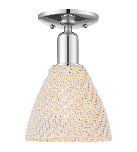 Arcadia One Light Semi-Flush Mount in Polished Chrome (405|716-1C-PC-NBD-75-NAT)