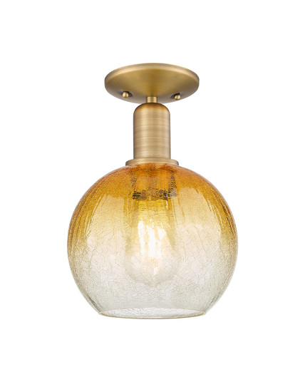 Arcadia One Light Semi-Flush Mount in Brushed Brass (405|716-1C-BB-G483-8AM)