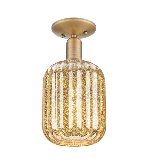 Arcadia One Light Semi-Flush Mount in Brushed Brass (405|716-1C-BB-G460-7ME)