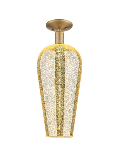 Arcadia One Light Semi-Flush Mount in Brushed Brass (405|716-1C-BB-G456-8ME)