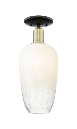 Arcadia One Light Semi-Flush Mount in Black Antique Brass (405|716-1C-BAB-G484-7OP)