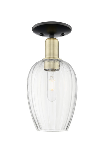 Arcadia One Light Semi-Flush Mount in Black Antique Brass (405|716-1C-BAB-G457-6CL)