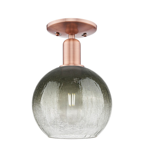 Arcadia One Light Semi-Flush Mount in Antique Copper (405|716-1C-AC-G483-8SL)