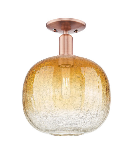 Arcadia One Light Semi-Flush Mount in Antique Copper (405|716-1C-AC-G481-10AM)