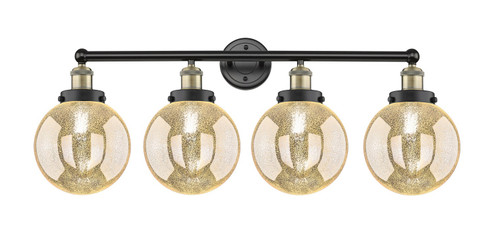 Edison Four Light Bath Vanity in Black Antique Brass (405|616-4W-BAB-G208-8)