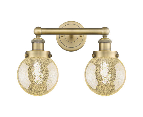 Edison Two Light Bath Vanity in Brushed Brass (405|616-2W-BB-G208-6)