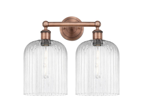 Edison Two Light Bath Vanity in Antique Copper (405|616-2W-AC-G559-8CL)
