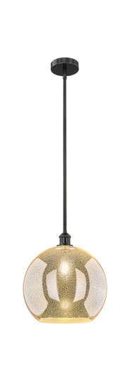 Edison One Light Pendant in Matte Black (405|616-1S-BK-G128-14)