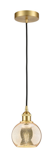 Edison One Light Mini Pendant in Satin Gold (405|616-1P-SG-G128-6)