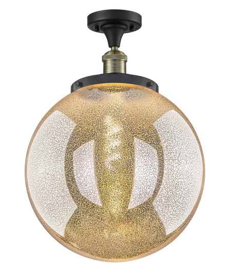 Franklin Restoration One Light Semi-Flush Mount in Black Antique Brass (405|517-1CH-BAB-G208-14)